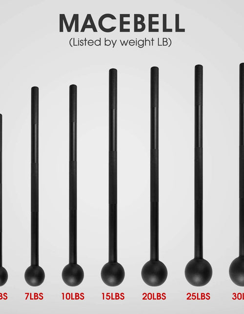 Load image into Gallery viewer, Steel Mace Bell for Strength Training, Support Full Body, Muscles, Shoulder, Grips &amp; Forearms Workouts, Stretching 5, 7, 10, 15, 20, 25, 30 LB for Woman &amp; Man
