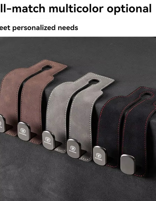 Load image into Gallery viewer, Luxury Suede Double Hook Organizer – Premium Rear Seat Backrest Hook for Changan CS Series &amp; Eado
