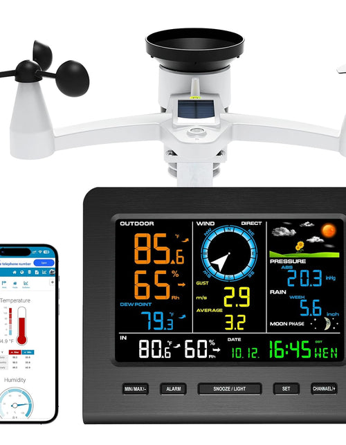 Load image into Gallery viewer, SmartWeather Pro™ – WiFi Wireless Indoor &amp; Outdoor Weather Station with Rain, Wind &amp; Temp Monitoring
