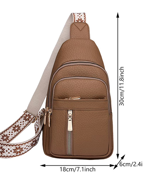 Load image into Gallery viewer, UrbanChic Crossbody – Waterproof PU Leather Chest &amp; Shoulder Bag for Women on the Go
