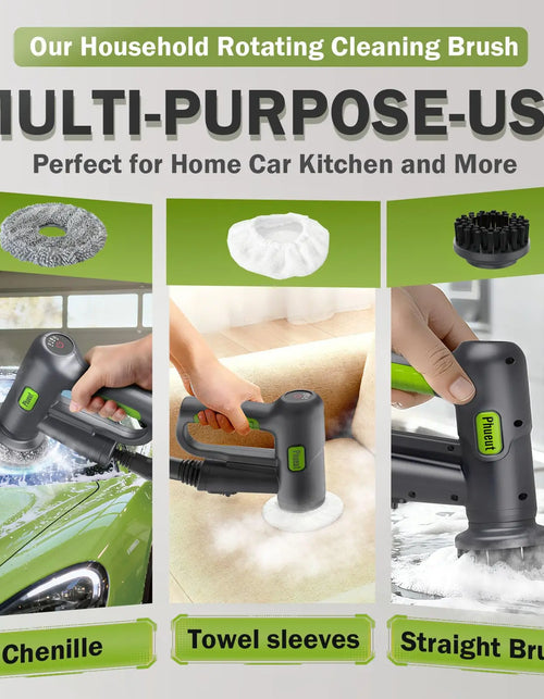 Load image into Gallery viewer, CleanPro Pressurized Handheld Steam Cleaner &amp; Rechargeable Spin Scrubber – Powerful, Portable Cleaning for Every Surface

