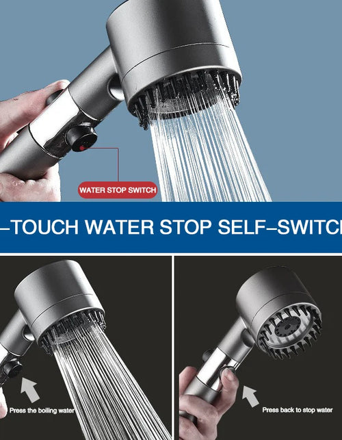 Load image into Gallery viewer, PureFlow High-Pressure Shower Head – 3-Mode Adjustable Spray with Massage Brush Filter for Ultimate Bathroom Relaxation
