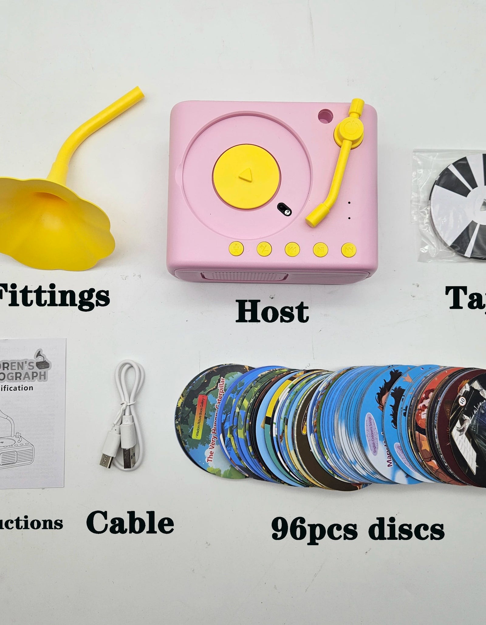 StoryTunes Junior – Children’s Phonograph Music & Story Player with 96 Learning Cards