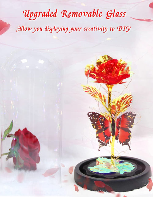 Load image into Gallery viewer, Galaxy Flowers Rose Birthday Gift for Women Mom Grandma, Enchanted Infinity Rose in Glass Dome, Valentines Rose Gifts for Valentine'S Day Mother'S Day Anniversary Wedding
