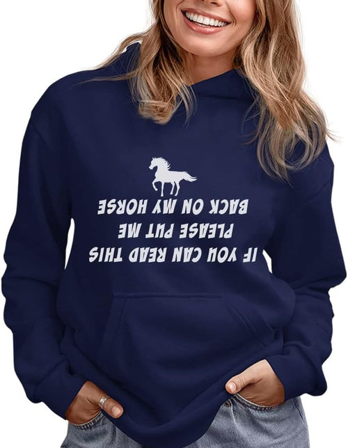 Load image into Gallery viewer, Gift for Girls Who Love Horses Girl Teen Women Horse Lovers Hoodie
