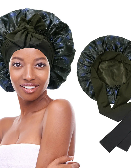 Load image into Gallery viewer, Silk-Like Satin Double-Layer Hair Cap

