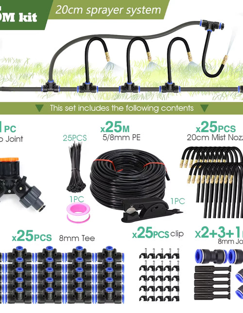 Load image into Gallery viewer, DIY 30M-5M Universal Sprayer Kit – Patio Misting &amp; Cooling System for Garden Irrigation
